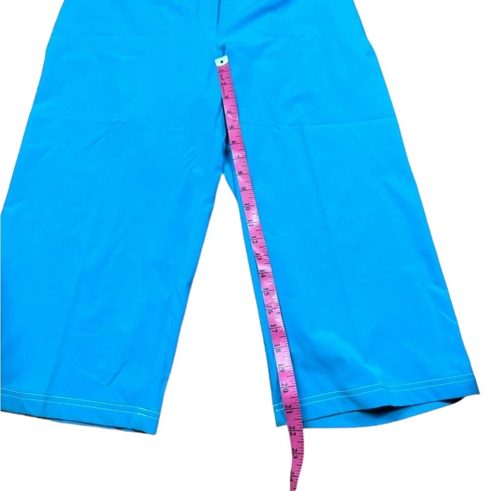 CHICOS ZENERGY: Teal Blue Athletic Vest & Capri Pant Set -Size 2/3 Large/XL